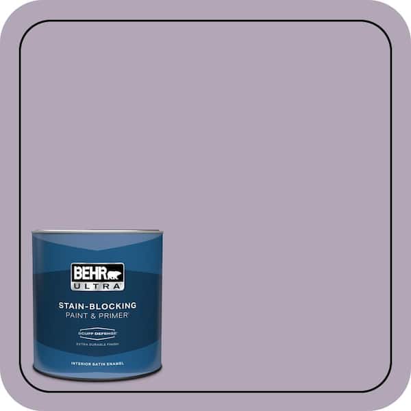 BEHR ULTRA 1 qt. #660F-4 Plum Frost Extra Durable Satin Enamel Interior Paint & Primer