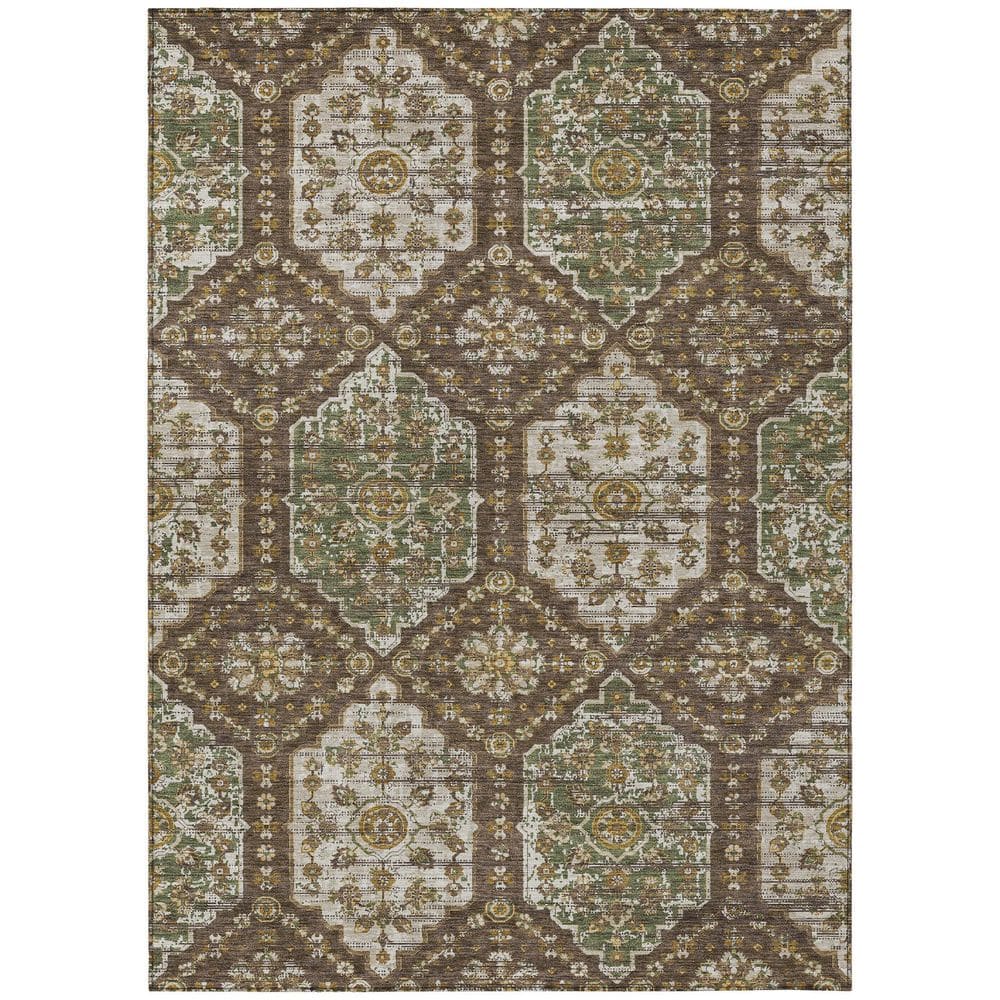 Chantille Machine Washable Indoor/Outdoor Abstract ACN2643 Chocolate 3 ft. x 5 ft. Area Rug price history on PriceWatchPro