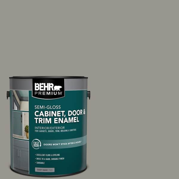 BEHR PREMIUM 1 gal. #N360-4 Battleship Gray Semi-Gloss Enamel