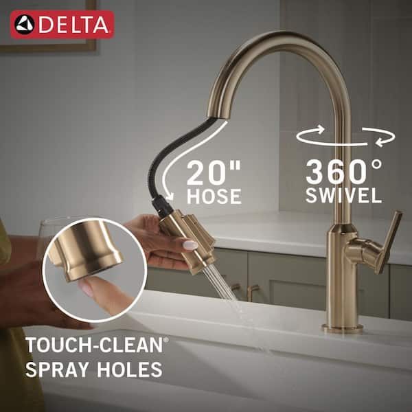 Delta Cordova Gold Champagne Bronze 17.13 in. H Pull Down Sprayer