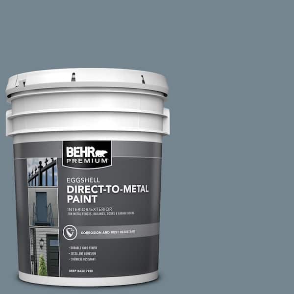 5 gal. #N480-5 Adirondack Blue Eggshell Direct to Metal Interior/Exterior Paint