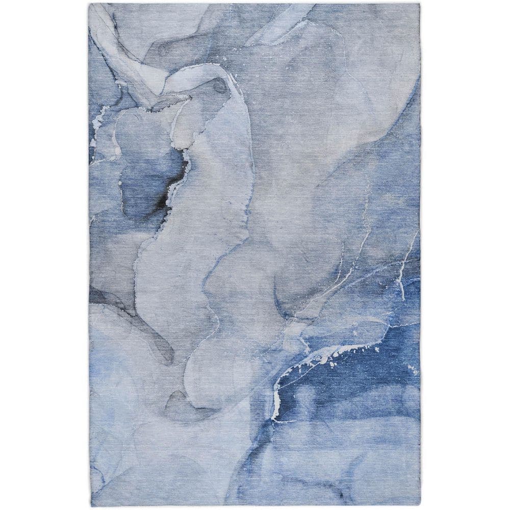 Dream Shag Premium Machine Washable Abstract ADS521 Blue 5 ft. x 7 ft. 6 in. Area Rug price history on PriceWatchPro