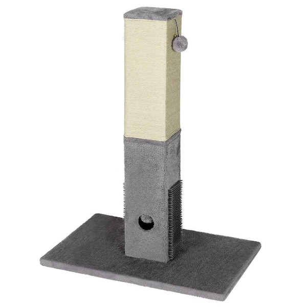 FORCLOVER 31 in. Tall Cat Scratching Post Claw Scratcher with Sisal Rope and 2 plush Ball
