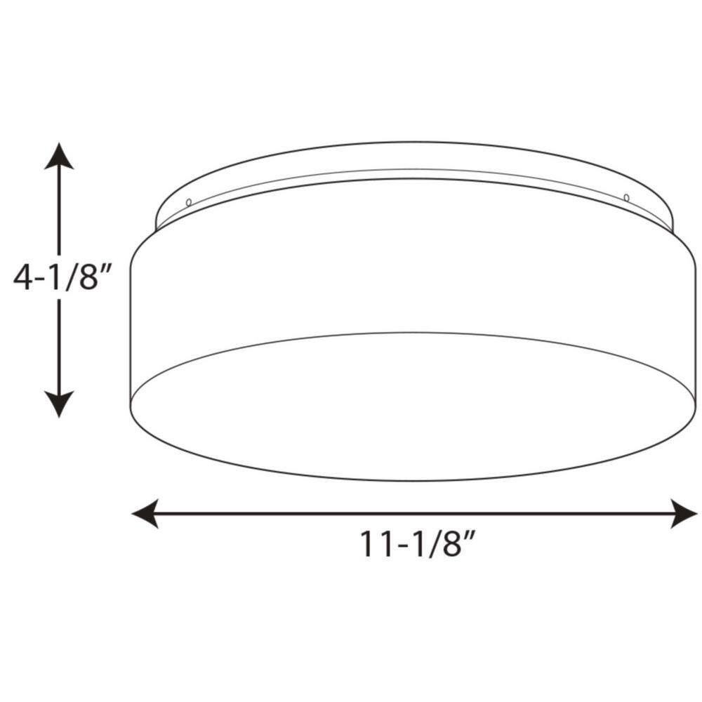 White Glass LED Drum Flush Mount Light