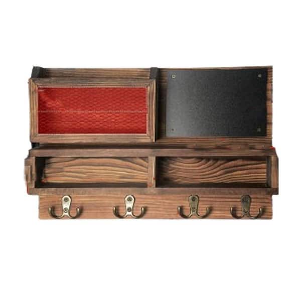15.7 in. W x 10.2 in. D Black Key Holder for Wall Decorative Wall Shelf