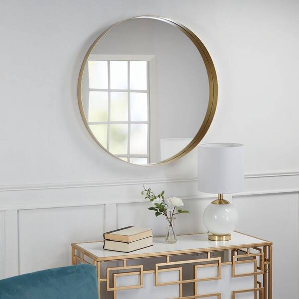 Silverwood Furniture Reimagined Medium Round Flat Gold Classic Mirror 33 In H X W Cpdm1054b The Home Depot - Home Depot Round Mirror Gold Silverwood Furniture Reimagined Medium Round Flat Gold Classic Mirror 33 In H X W Cpdm1054b The Home Depot - Home Depot Round Mirror Gold