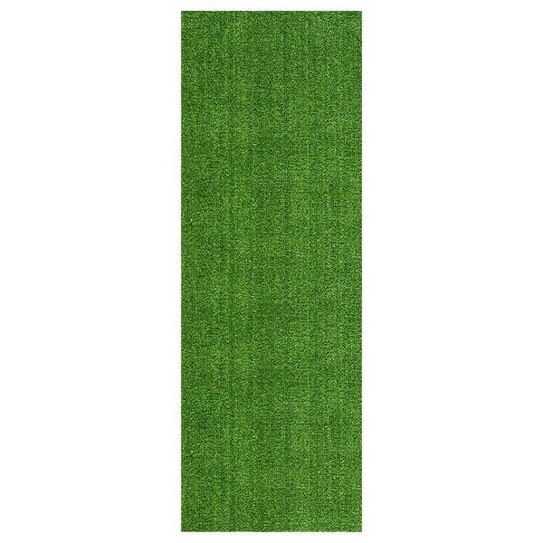 EverGreen Collection 2 ft. x 27 ft. Indoor/Outdoor Green Low Pile Artificial Grass Runner Rug, 1 ft. 10 in. x 27 ft.