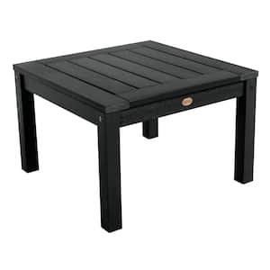 Adirondack Black Square Recycled Plastic Outdoor Side Table