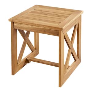 18 in. Natural brown Outdoor Side Table