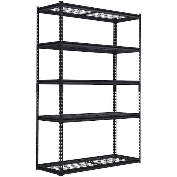 5-Tier Wire Shelving Storage Rack Heavy Duty Metal Shelf Unit Height Adjustable for Garage Basement Pantry