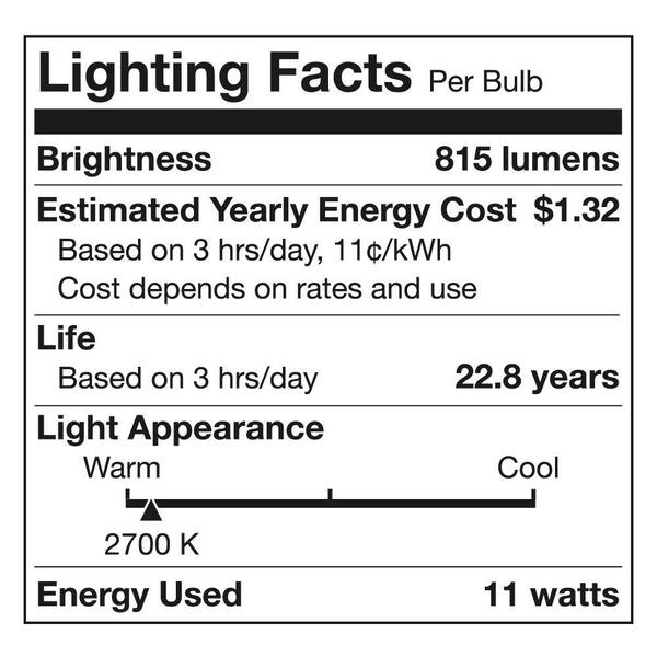 Cree - 60W Equivalent Soft White (2700K) A19 Dimmable LED Light Bulb with 4Flow Filament Design (6-Pack)