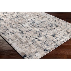 Portofino Taupe Abstract 5 ft. x 7 ft. Indoor Area Rug