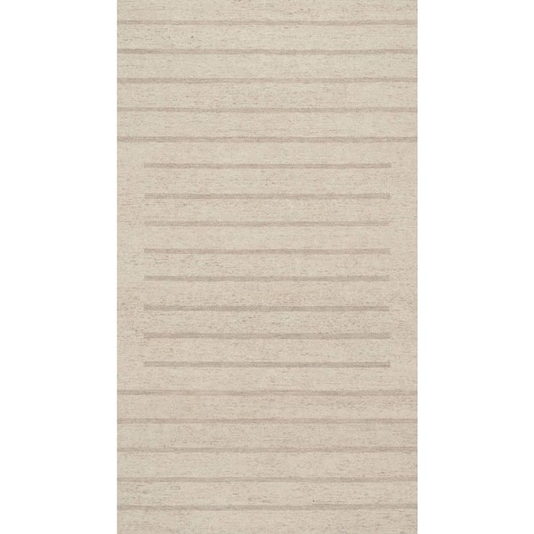 Carmeon Hamilton x Rugs Solena Bohemian Geometric Wool Ivory 3 ft. x 8 ft. Indoor Runner Rug
