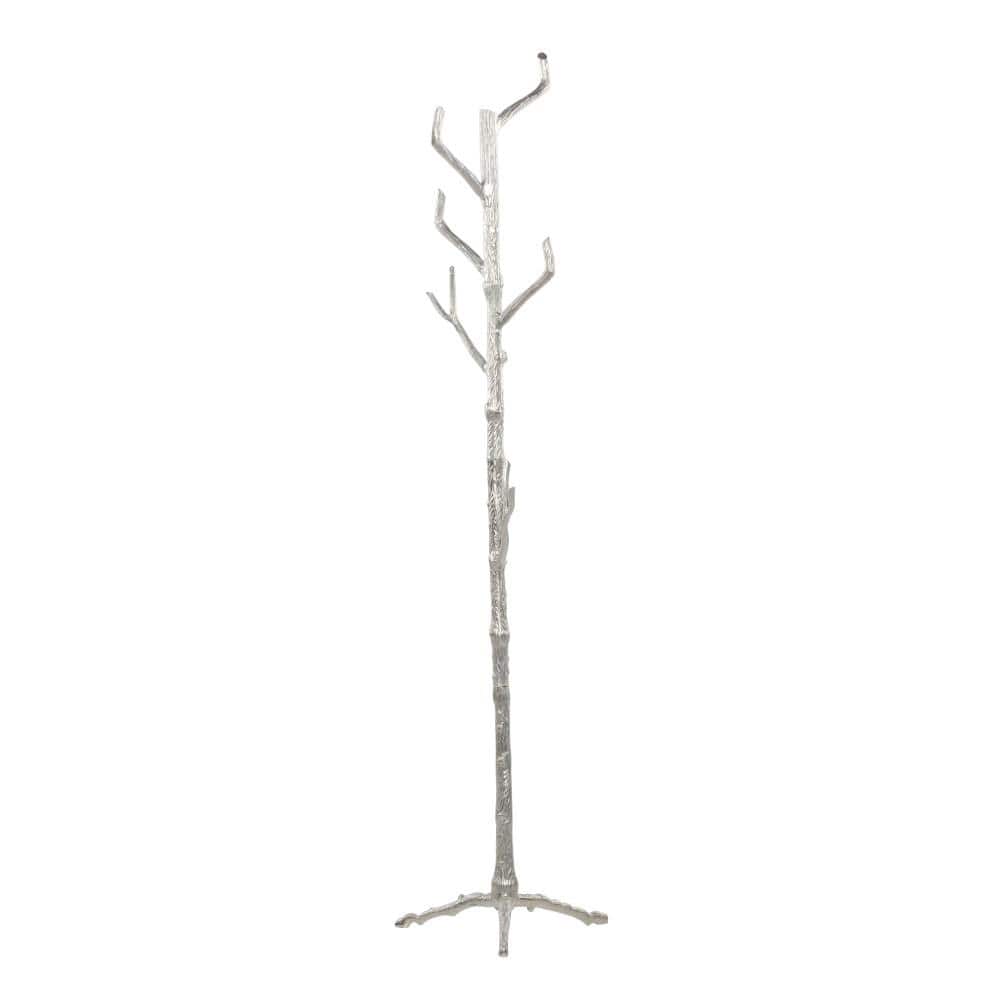 Oversized Silver Aluminum Tree Branch Coat Stand