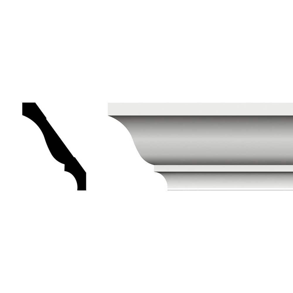 Unfinished PVC Crown Moulding 3-3/8" x 4-1/4" x 96"