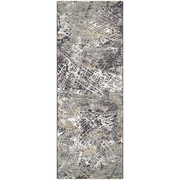 Gakko GKK-2310 2 X 2 Machine Woven Rug, Gray