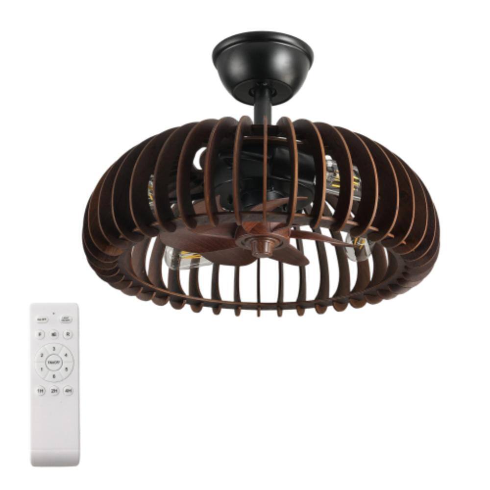 "19"" Wooden 4-Light Hemispherical Ceiling with 3 ABS Blades for Bedroom Kitchen Hallway" price history on PriceWatchPro