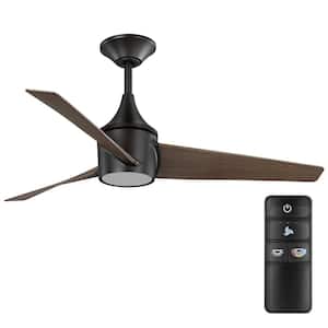 Pacifico 52 in. Outdoor Oil-Rubbed Bronze Ceiling Fan with Remote and Integrated Adjustable Color Temperature LED Light