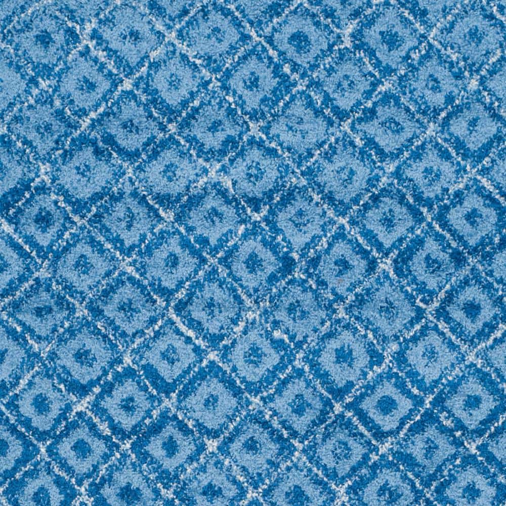 Chic Lodge Style Easy-Care Blue Synthetic 5' x 7' Area Rug