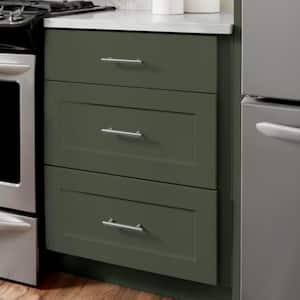 Avondale 30 in. W x 24 in. D x 34.5 in. H Ready to Assemble Plywood Shaker Drawer Base Kitchen Cabinet in Fern Green