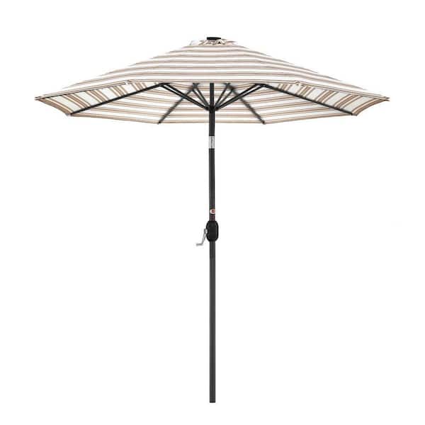 black and tan striped patio umbrella HEBEHO Outdoor 9ft, Garden parasol, Waterproof, Sun Protection, Folding Wooden Sun Shade Umbrella for Balcony, Deck, Patio, Beach Umbrella (Color : Black, Size : 270cm/9ft) : Patio Provide custom looks and welcome refuge from the afternoon sun 10' Rectangle Sunbrella Range Dune
