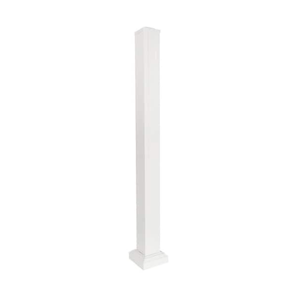 NewTechWood Allure 3 in. x 3 in. x 42 in. White Aluminum Deck Post Kit