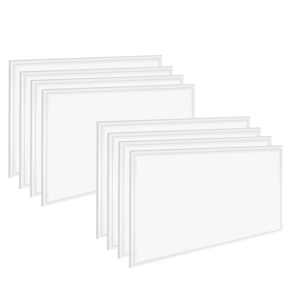 2 ft. x 4 ft. 175-Watt Equivalent Integrated White LED Troffer Panel Light 7800 Lumens 5000K Office Shop Light(10Pack) price history on PriceWatchPro