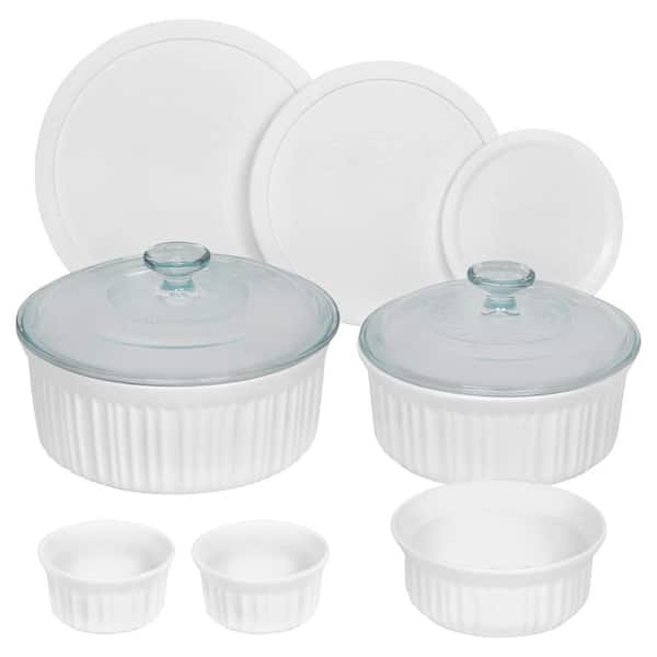 Corningware French White 10-Piece Ceramic Bakeware Set