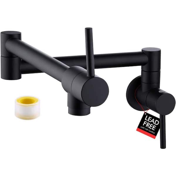 16 GAUGE SINKS Roxy Double handle Standard Kitchen Faucet 19.7- in. W Matte Black 16GS-36096