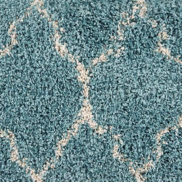 Natural Harmony Casanova - Aqua - Blue 13 ft. 60 oz. Polypropylene Twist Installed Carpet