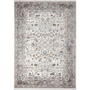 Century Ivory 5 ft. x 8 ft. (5' x 7'6") Floral Transitional Area Rug