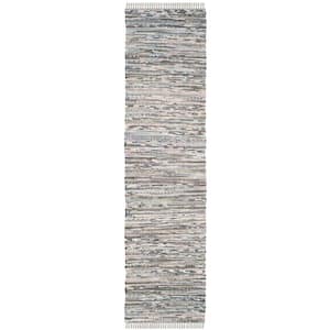 Rag Rug Grey 2 ft. x 8 ft. Striped Runner Rug