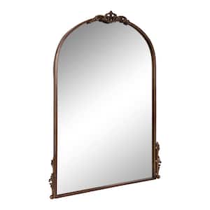 Myrcelle 24.37 in. W x 32.50 in. H Bronze Arch Traditional Framed Decorative Wall Mirror