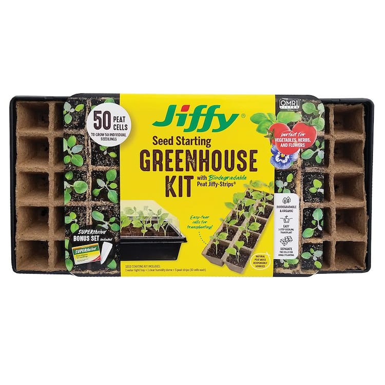 Jiffy Peat Strips N' Greenhouse Seed Starter Kit