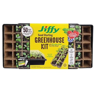 Peat Strips N' Greenhouse Seed Starting Kit with SUPERthrive and Labels