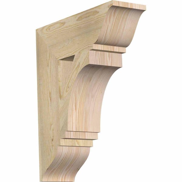 Ekena Millwork 6 in. x 24 in. x 20 in. Douglas Fir Imperial Traditional Rough Sawn Bracket