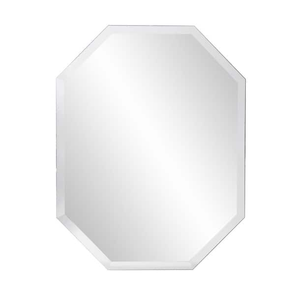 Marley Forrest 22 in. W x 28 in. H Frameless Octagon Bathroom Vanity Mirror in Silver