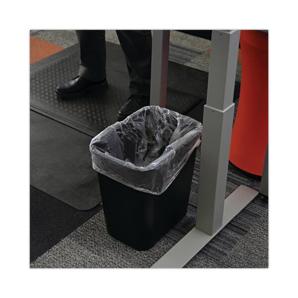 Janisan HDR2424-6-BLK High-Density Mini-Roll Black Trash Bags - 24 x 24 -  10 Gallon Capacity - 6 Micron - 1000 per case - Perforated Roll