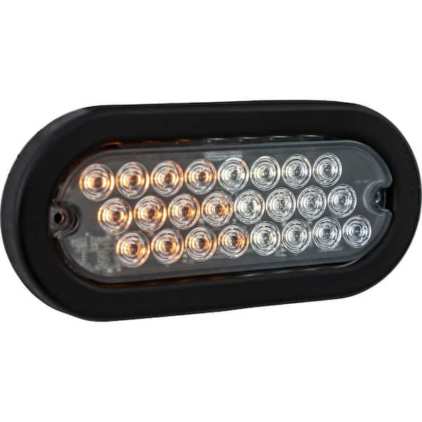 BUYERS PRODUCTS 6 Inch Quad Flash Oval Recessed Strobe Light-Amber