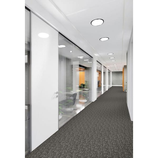 Crescent Creek - On Demand - Gray Commercial 24 x 24 in. Glue-Down Carpet Tile Square (96 sq. ft.)