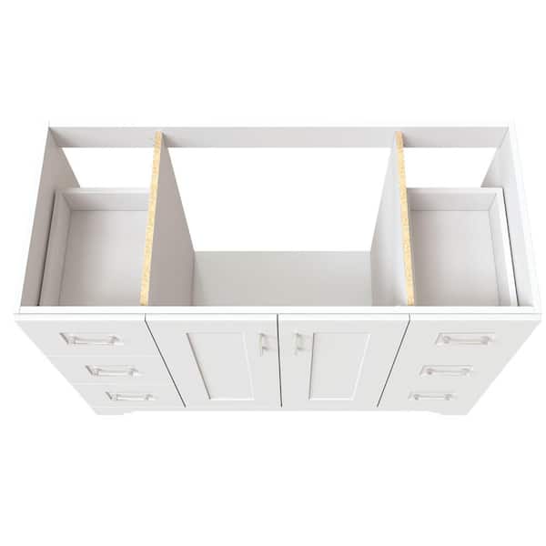 Hawthorne 60 in. W x 21-3/4 in. D Single Bowl Vanity Cabinet in Linen White Hawthorne 60 in. W x 21-3/4 in. D Single Bowl Vanity Cabinet in Linen White