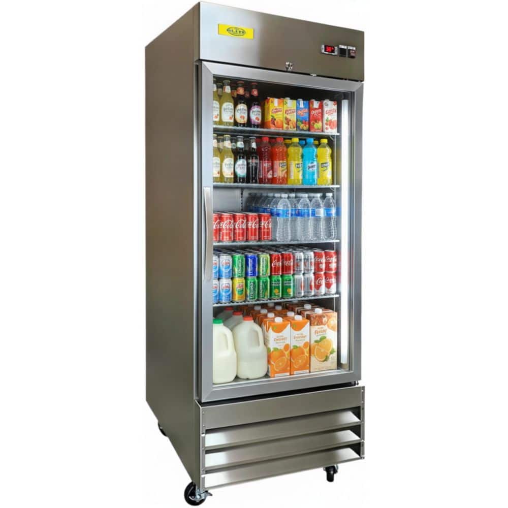 29 in. 23 cu. ft. NSF Refrigerator One Glass Door EFD1 Stainless Steel