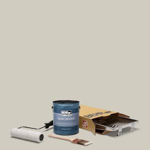 1 gal. #N320-2 Toasty Gray Extra Durable Satin Enamel Interior Paint and 5-Piece Wooster Set All-in-One Project Kit