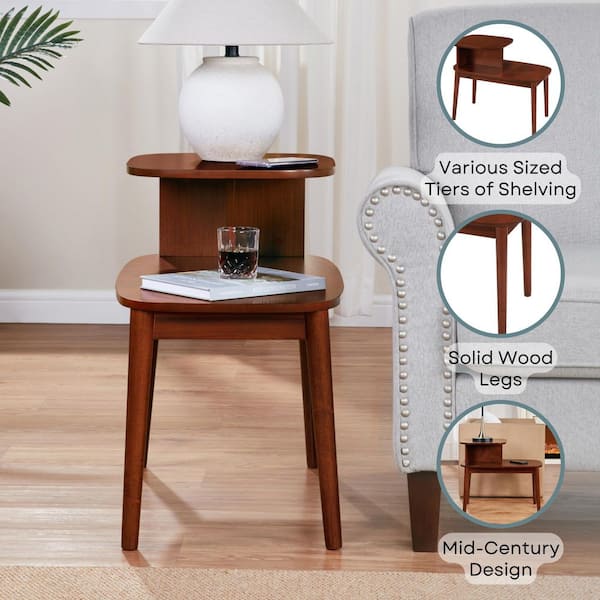 Convenience Concepts Maxwell Mid-Century 24 in. H Mahogany End
