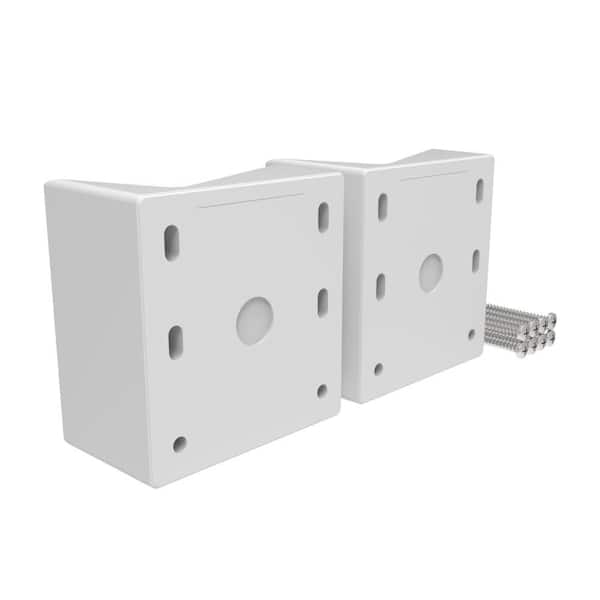 RDI Finyl Line 22.5-Degree Angle Vinyl Adapter in White (1 Top and 1 Bottom Bracket)