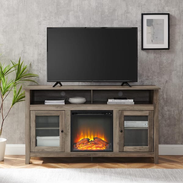 Walker Edison Furniture Company Modern, Rolanstar Fireplace Tv Stand With Led Lights