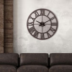 Rustic Galvanized Metal Cut Out Black Wall Clock