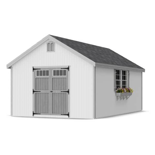 Colonial Williamsburg 12 ft. x 20 ft. Outdoor Wood Storage Shed Precut Kit with Operable Windows and Floor (240 sq. ft.)