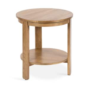 Oxford 22 in. W. Natural Round Transitional MDF End Table