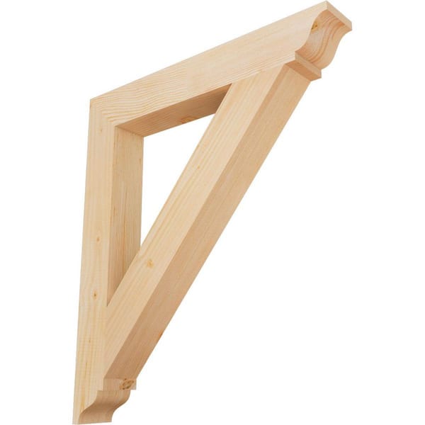 Ekena Millwork 3.5 in. x 32 in. x 28 in. Douglas Fir Traditional Smooth Bracket